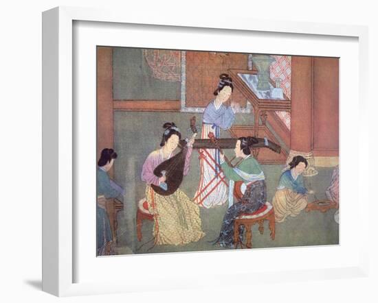 Chinese Lute, Moon Guitar and Table Zither-Chinese School-Framed Giclee Print