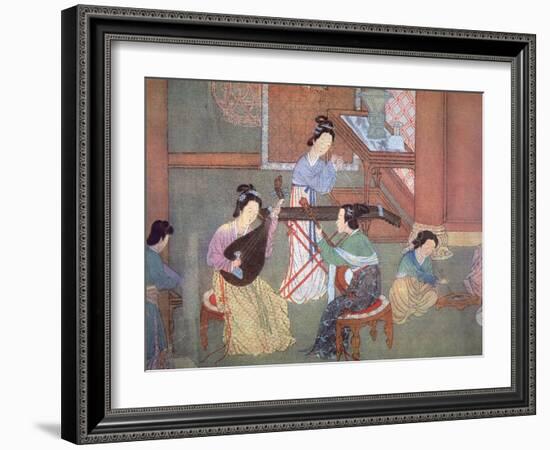 Chinese Lute, Moon Guitar and Table Zither-Chinese School-Framed Giclee Print