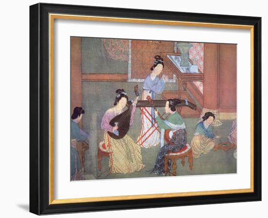 Chinese Lute, Moon Guitar and Table Zither-Chinese School-Framed Giclee Print