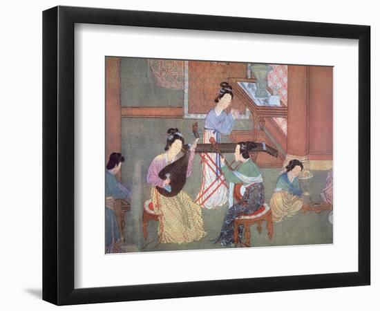 Chinese Lute, Moon Guitar and Table Zither-Chinese School-Framed Giclee Print