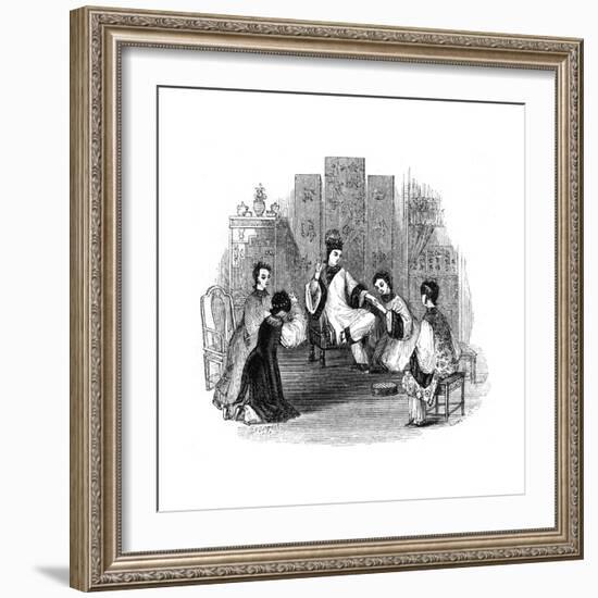 Chinese Maidens Weeping with a Bride, 1847-Evans-Framed Giclee Print