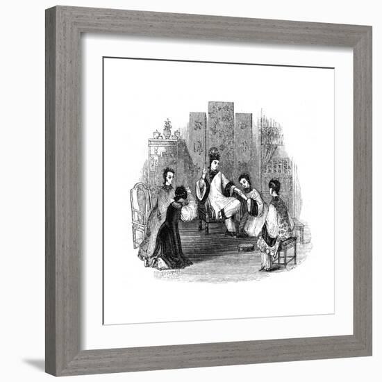 Chinese Maidens Weeping with a Bride, 1847-Evans-Framed Giclee Print