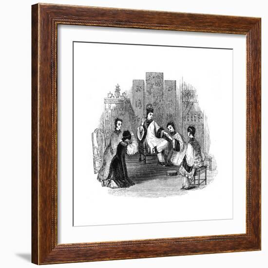 Chinese Maidens Weeping with a Bride, 1847-Evans-Framed Giclee Print