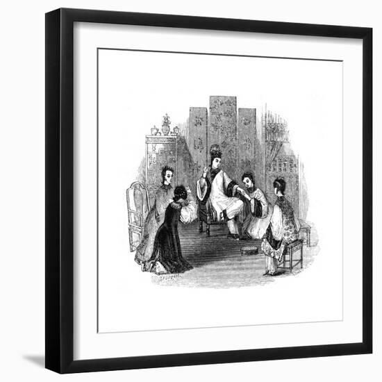 Chinese Maidens Weeping with a Bride, 1847-Evans-Framed Giclee Print