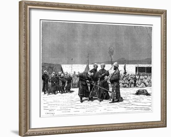 Chinese Military Exercise, Kashgar, China, 19th Century-Delort-Framed Giclee Print