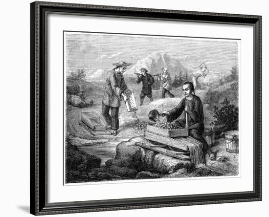 Chinese Miners, California, 19th Century-Gustave Adolphe Chassevent-Bacques-Framed Giclee Print