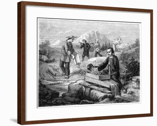 Chinese Miners, California, 19th Century-Gustave Adolphe Chassevent-Bacques-Framed Giclee Print