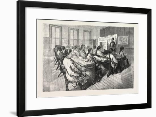 Chinese Mission School, San Francisco, 1876, USA, America, United States-null-Framed Giclee Print