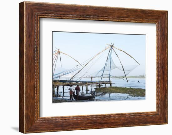 Chinese Nets at Dawn, Fort Kochi (Cochin), Kerala, India, South Asia-Ben Pipe-Framed Photographic Print