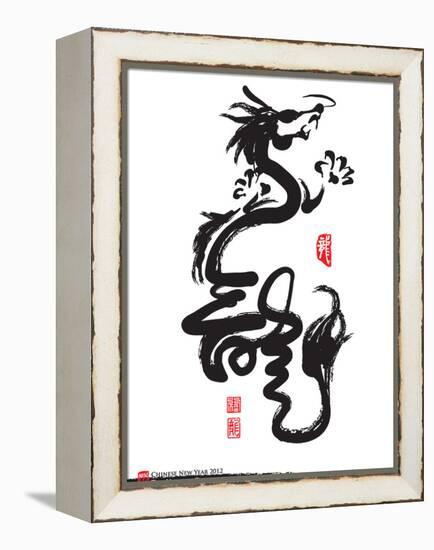 Chinese New Year Calligraphy For The Year Of Dragon-yienkeat-Framed Stretched Canvas