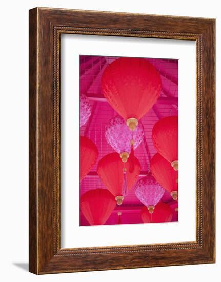 Chinese New Year Lanterns, Kowloon Bay, Kowloon, Hong Kong, China, Asia-Ian Trower-Framed Photographic Print