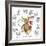 Chinese New Year Monkey Color with Twelve Zodiacs Illustration-jpldesigns-Framed Premium Giclee Print