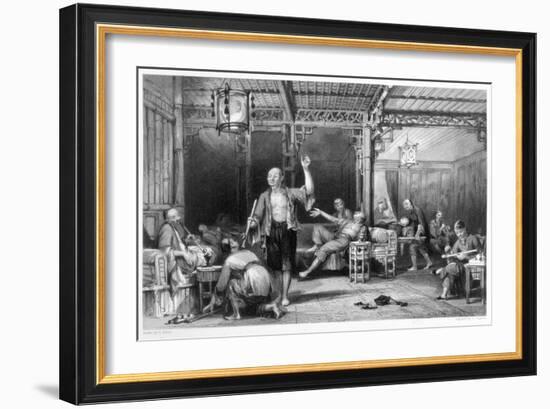 Chinese opium smokers, 1843-Thomas Allom-Framed Giclee Print