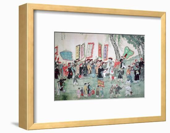 Chinese painting from a series about Chao Hsia. Artist: Unknown-Unknown-Framed Photographic Print