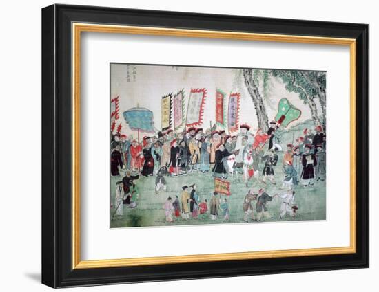 Chinese painting from a series about Chao Hsia. Artist: Unknown-Unknown-Framed Photographic Print