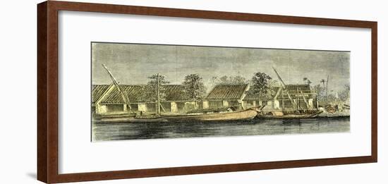 Chinese Part of Saigon Vietnam 19th Century-null-Framed Giclee Print