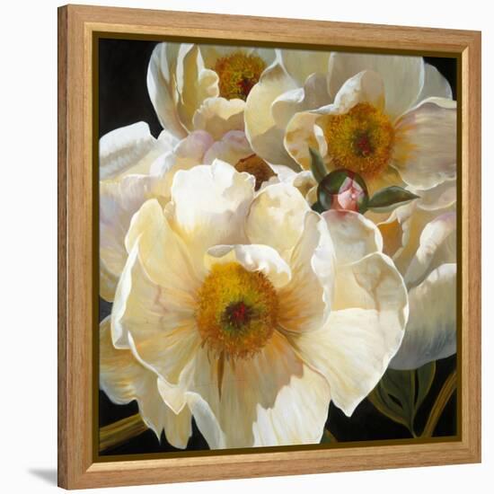 Chinese Peonies Trio-Elizabeth Horning-Framed Premier Image Canvas