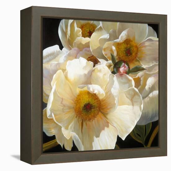 Chinese Peonies Trio-Elizabeth Horning-Framed Premier Image Canvas