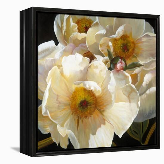 Chinese Peonies Trio-Elizabeth Horning-Framed Premier Image Canvas