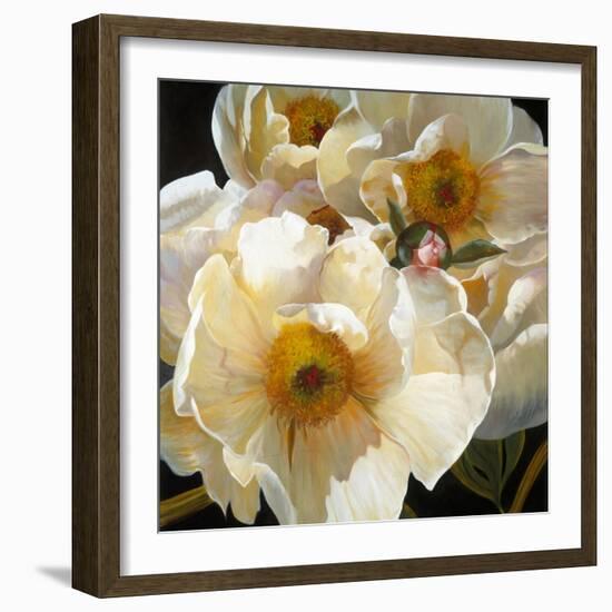 Chinese Peonies Trio-Elizabeth Horning-Framed Giclee Print