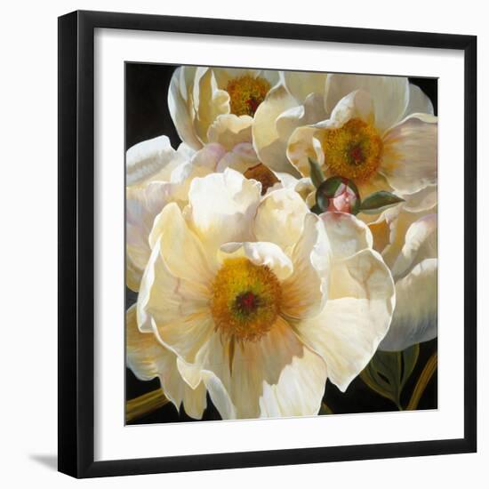 Chinese Peonies Trio-Elizabeth Horning-Framed Giclee Print