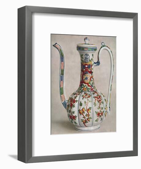 'Chinese Porcelain Ewer with Five-Colour Decoration. Period of Wan Li, 1573-1619', (1928)-Unknown-Framed Giclee Print