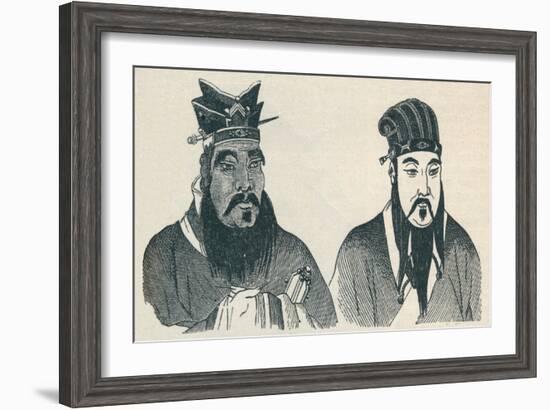 Chinese portraits of Confucius and his great follower Mencius, 1907-Unknown-Framed Giclee Print