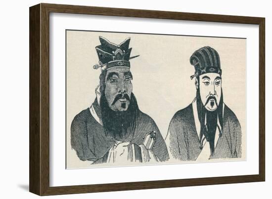 Chinese portraits of Confucius and his great follower Mencius, 1907-Unknown-Framed Giclee Print