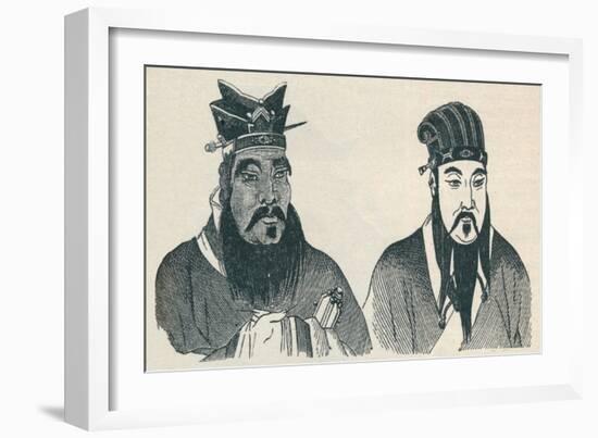Chinese portraits of Confucius and his great follower Mencius, 1907-Unknown-Framed Giclee Print