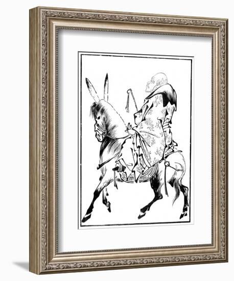 Chinese Priest on a Mule, 15th Century-Shiotoku Shiotoku-Framed Giclee Print