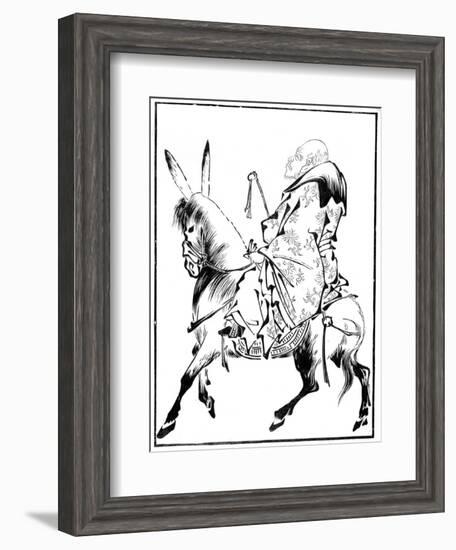 Chinese Priest on a Mule, 15th Century-Shiotoku Shiotoku-Framed Giclee Print