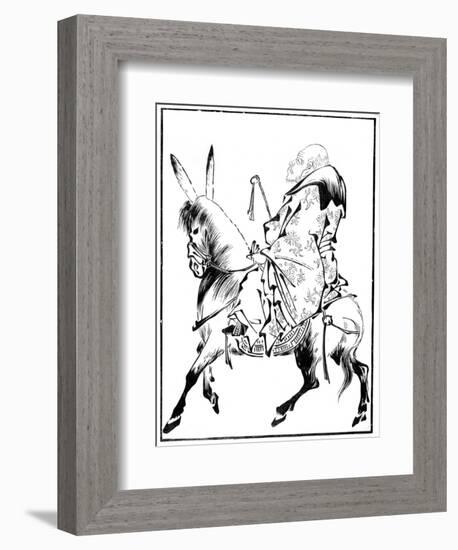 Chinese Priest on a Mule, 15th Century-Shiotoku Shiotoku-Framed Giclee Print