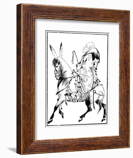 Chinese Priest on a Mule, 15th Century-Shiotoku Shiotoku-Framed Giclee Print