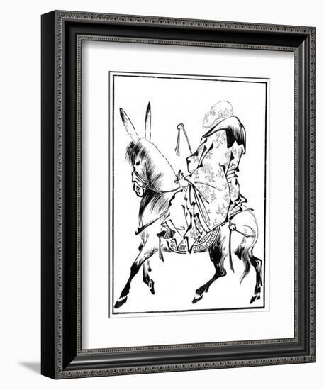 Chinese Priest on a Mule, 15th Century-Shiotoku Shiotoku-Framed Giclee Print