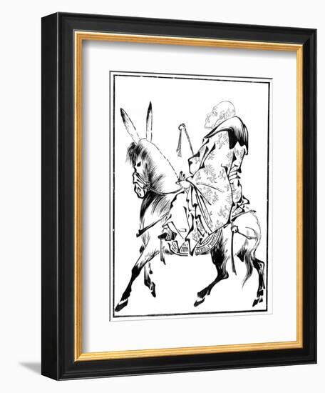 Chinese Priest on a Mule, 15th Century-Shiotoku Shiotoku-Framed Giclee Print