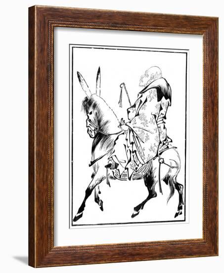 Chinese Priest on a Mule, 15th Century-Shiotoku Shiotoku-Framed Giclee Print