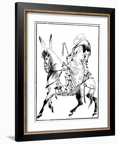 Chinese Priest on a Mule, 15th Century-Shiotoku Shiotoku-Framed Giclee Print