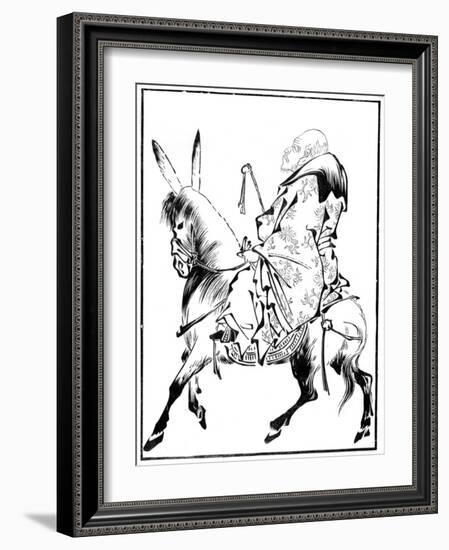 Chinese Priest on a Mule, 15th Century-Shiotoku Shiotoku-Framed Giclee Print