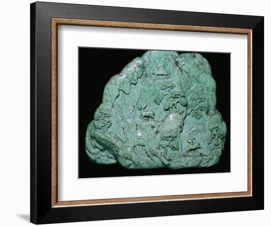 Chinese Quing Dynasty turquoise carving of a mountain, 18th century Artist: Unknown-Unknown-Framed Photographic Print