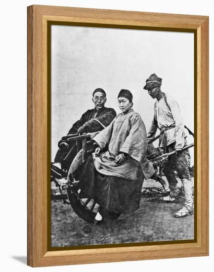 Chinese Rickshaw, circa 1870-John Thomson-Framed Premier Image Canvas