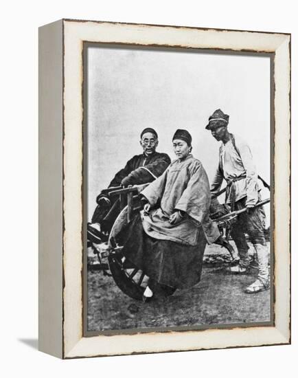 Chinese Rickshaw, circa 1870-John Thomson-Framed Premier Image Canvas