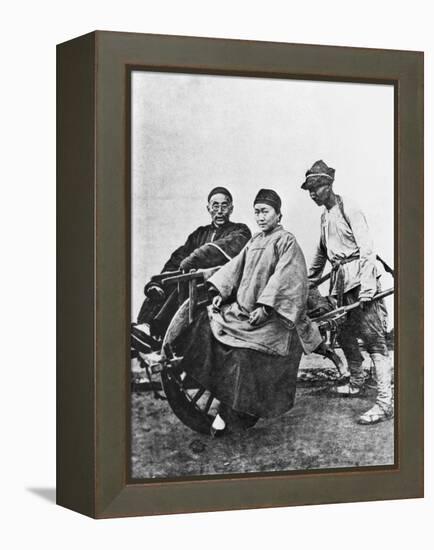 Chinese Rickshaw, circa 1870-John Thomson-Framed Premier Image Canvas