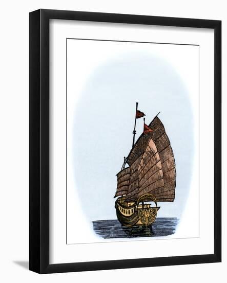 Chinese Sailing-Ship-null-Framed Giclee Print