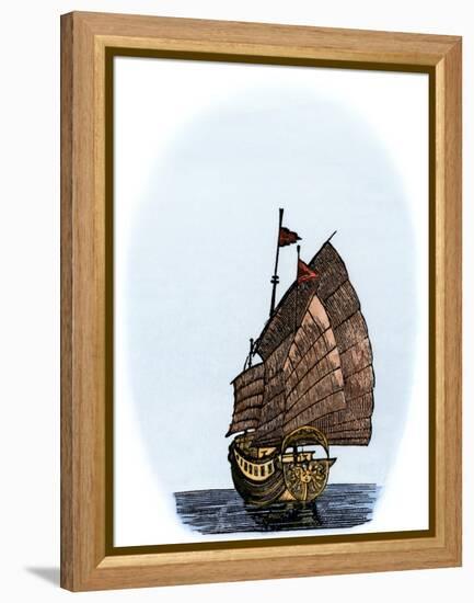 Chinese Sailing-Ship-null-Framed Premier Image Canvas