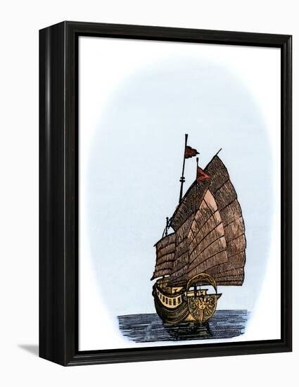 Chinese Sailing-Ship-null-Framed Premier Image Canvas