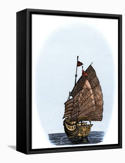 Chinese Sailing-Ship-null-Framed Premier Image Canvas