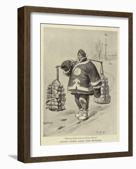 Chinese Soldier Laden with Provisions-Charles Edwin Fripp-Framed Giclee Print