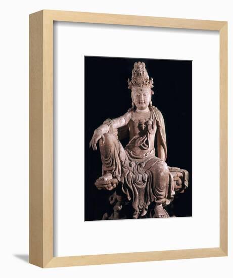 Chinese statuette of Kuan-Yin as a Bodhisattva, 12th century. Artist: Unknown-Unknown-Framed Giclee Print