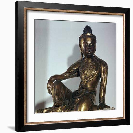 Chinese statuette of the Bodhisattva Kuan-yin, 12th century-Unknown-Framed Giclee Print
