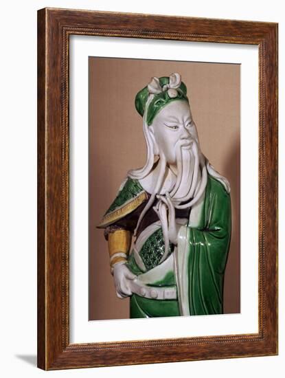 Chinese statuette of the god Kuan-ti, 17th century. Artist: Unknown-Unknown-Framed Giclee Print